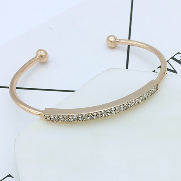 **JUST IN** Rose Gold Pave Bangle Bracelet - Picture 2 of 4
